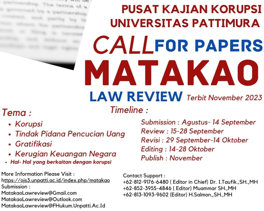 MATAKAO Call For Papers